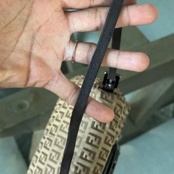 FENDI ZUCCHINO CANVAS Mama Forever Baguette Brown Mini - Picture 10 of 13